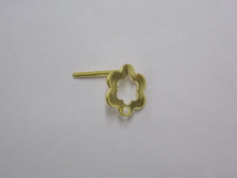 Braid Flower Openwork 10mm with 1 Hole Bottom
