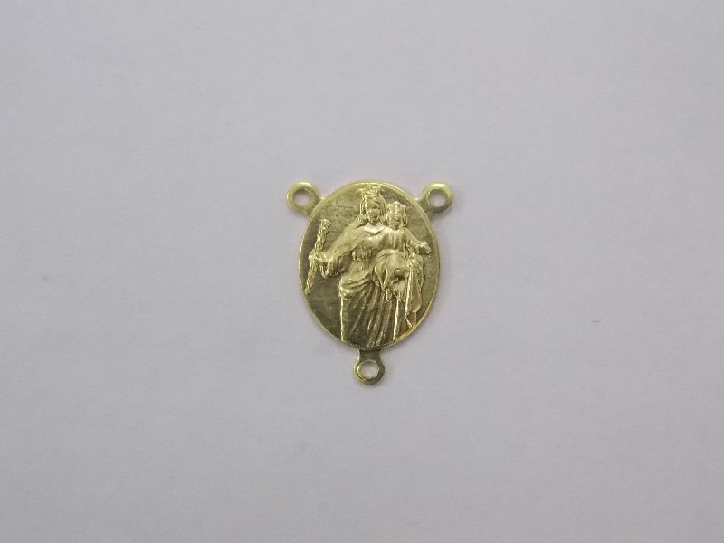 N Senhora Help of Christians for Rosary 12x10mm with 3 Jump Rings
