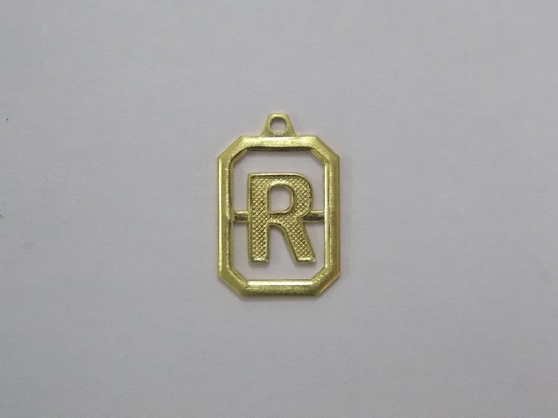 Letter R$ Openwork 14mm