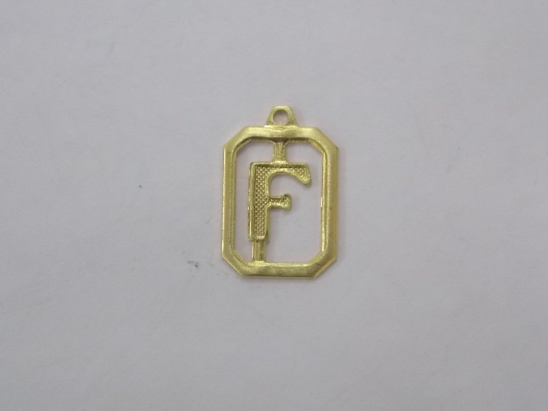 Letter F Openwork 14mm