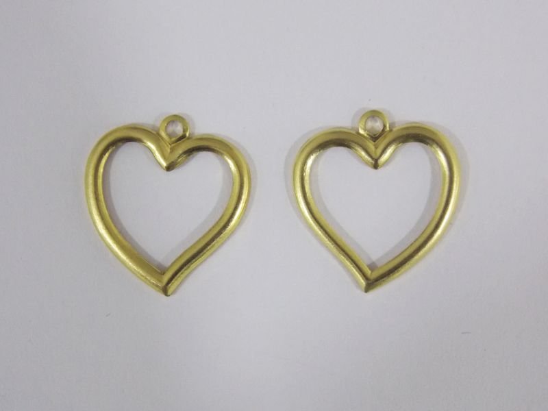 Heart 14mm Openwork with Bail Separate Side