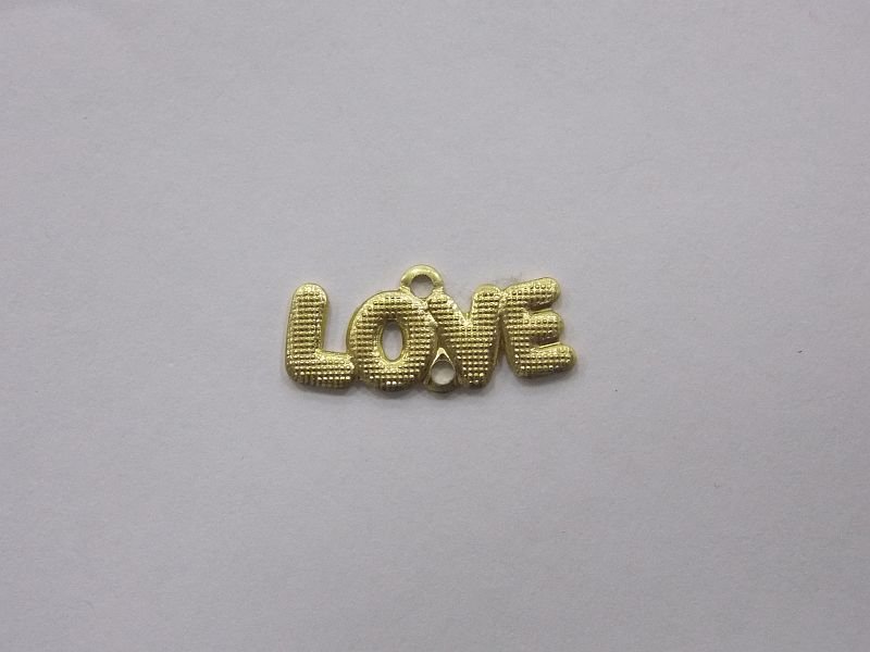 Love Textured 15mm with 1 Bail Top 1 Bottom