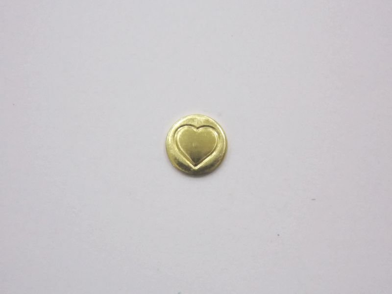 Round Plain with Heart for Ring 6.3mm