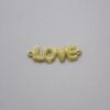 Love Textured 15mm with 2 Bails Middle for Bracelet