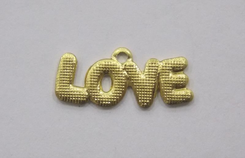 Love Textured 15mm with 1 Bail Top in Middle