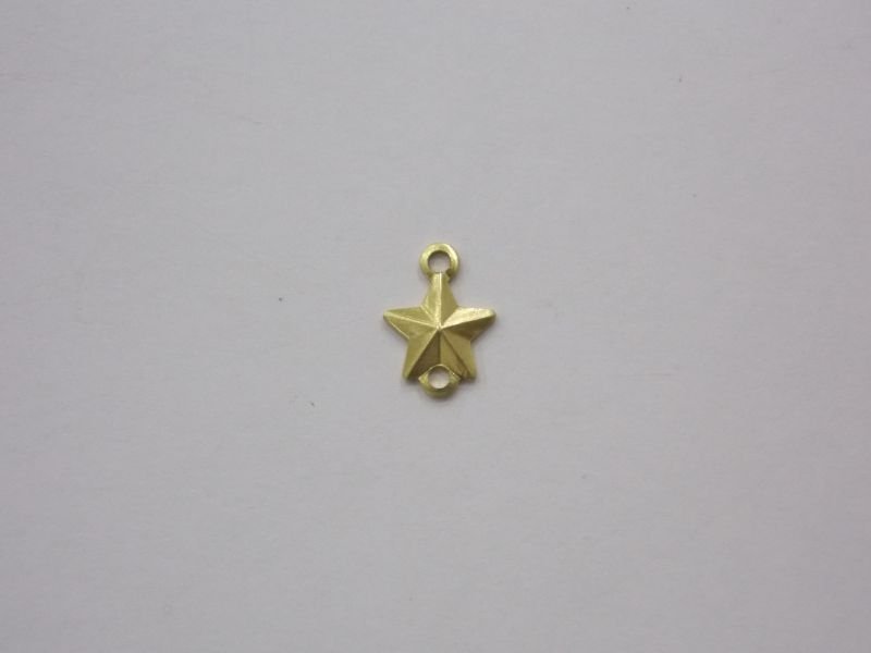 Star 6mm Diamond-cut with 2 Bail for Bracelet (nova2)
