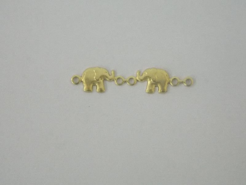 Elephant Double 7x9mm with 2 Jump Rings