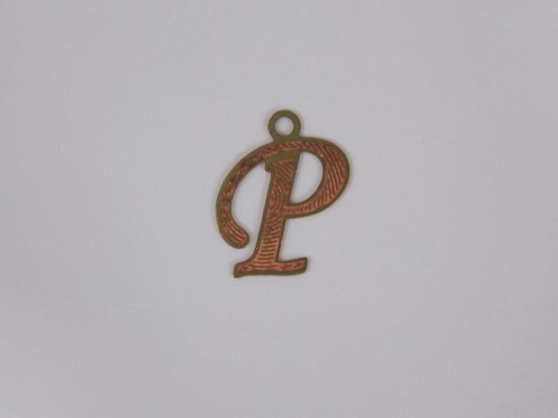Photo-etched Letter P 10mm with Bail