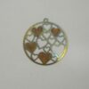 Round Openwork 32mm Photo-etched with 14 Hearts