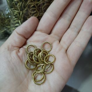 Jump Ring of 4 Wires Round Twisted 2X10.5 – Image 4