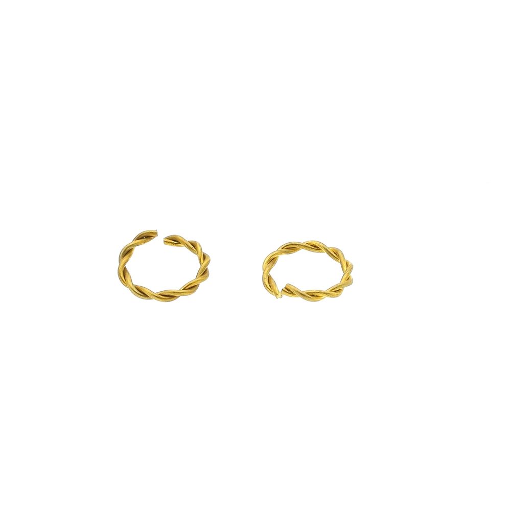 Jump Ring of 2 Wires Round Twisted 2.5X14